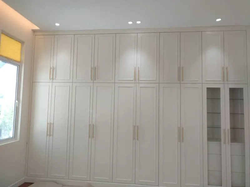Floor-to-ceiling built-in storage wall